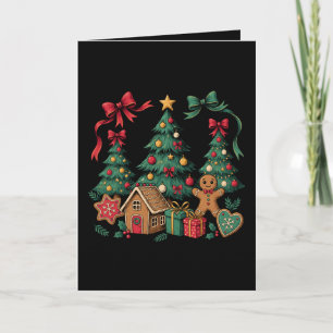 Cartão Biscoitos de Casa de Gengibre de Árvore de Natal A