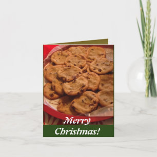Cartão Biscoitos de Chocolate Chip Natal