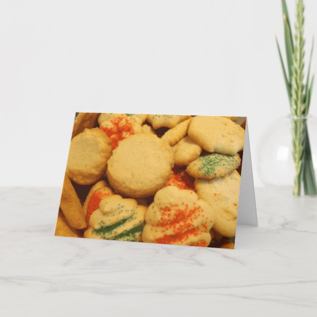 Cartão Biscoitos de Natal com Confeitos de Açúcar (Frente)