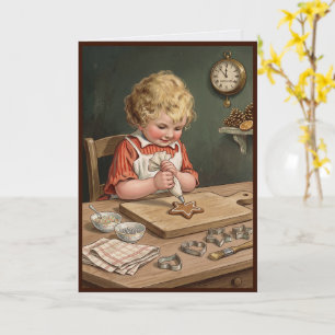Cartão Biscoitos de Natal Vintage Nostalgia de Panificaçã