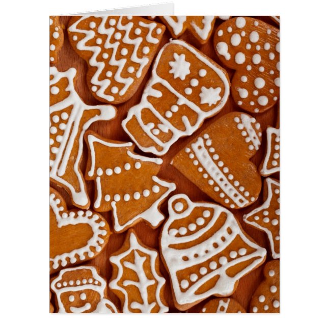 Cartão Biscoitos de pão de Natal (Frente)