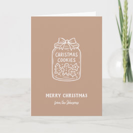 Cartão Biscoitos Personalizados de Natal com Nome da Famí