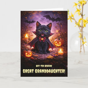 Cartão Bisneta Bonito Feliz Halloween Vampiro