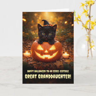 Cartão Bisneta Feliz Halloween Gatinho Fofo