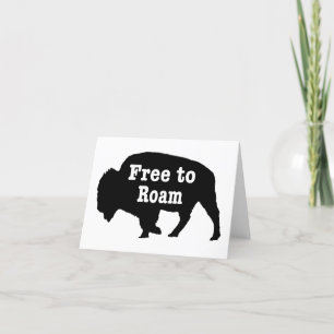 Cartão Bison Free To Roam