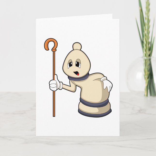 Cartão Bispo de peça de xadrez no Xadrez (Frente)