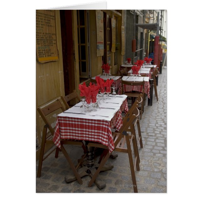 Cartão Bistro em Paris (Frente)