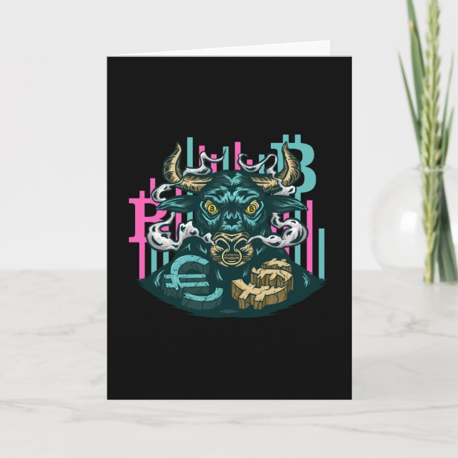 Cartão Bitcoin Bull Bull Market Hodl (Frente)