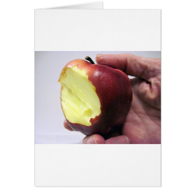 Cartão Bitten Red Apple (Frente)