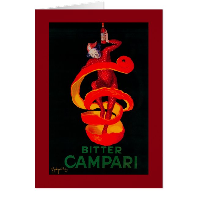 Cartão Bitter Campari Vintage PosterEurope (Frente)