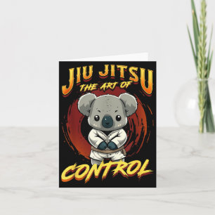 Cartão BJJ A Arte do Controle - Grappling Jiu Jitsu fofo