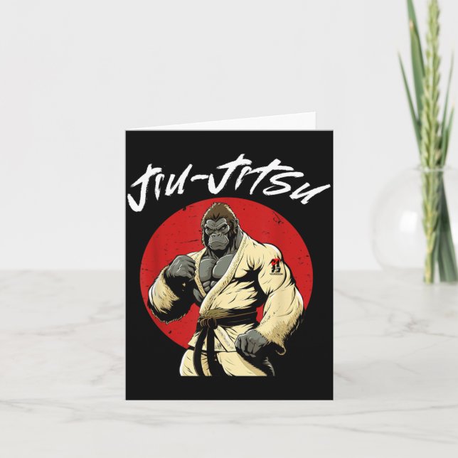 Cartão BJJ Jiu Jitsu Grappling Gorila (Frente)