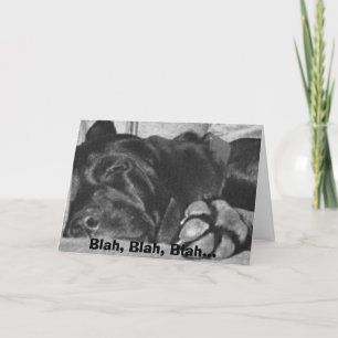 Cartão blá, blá, blá