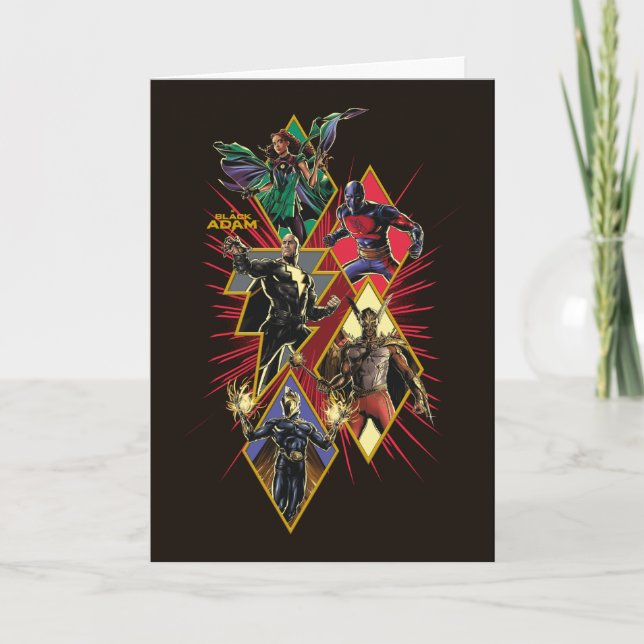 Cartão Black Adam Character Diamond Burst Graphic (Frente)