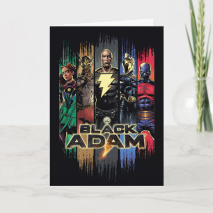 Cartão Black Adam Characters In Stripes Graphic