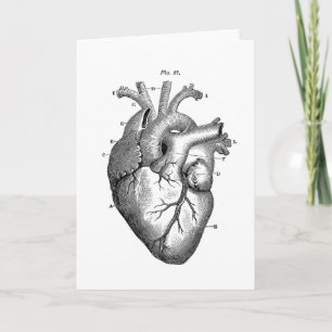 Cartão Black Anatomical Heart