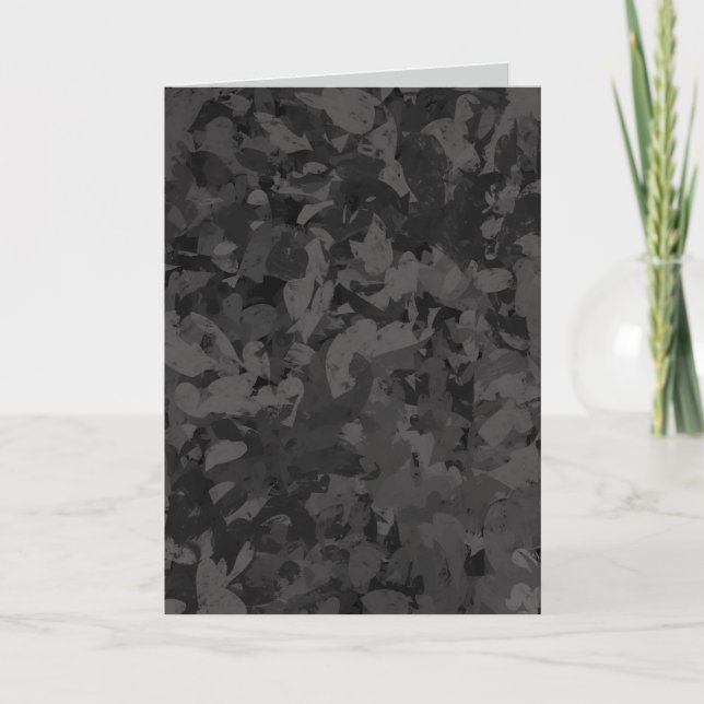 Cartão Black And Gray Abstract Graphic Art Design (Frente)