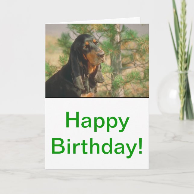 Cartão Black and Tan Coonhound (Frente)