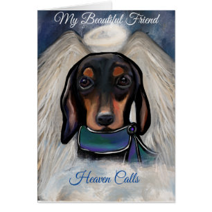 Cartão Black and Tan Dachshund