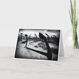 Cartão Black and white anchors blank greetings card