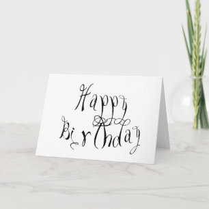 Cartão Black and white birthday card