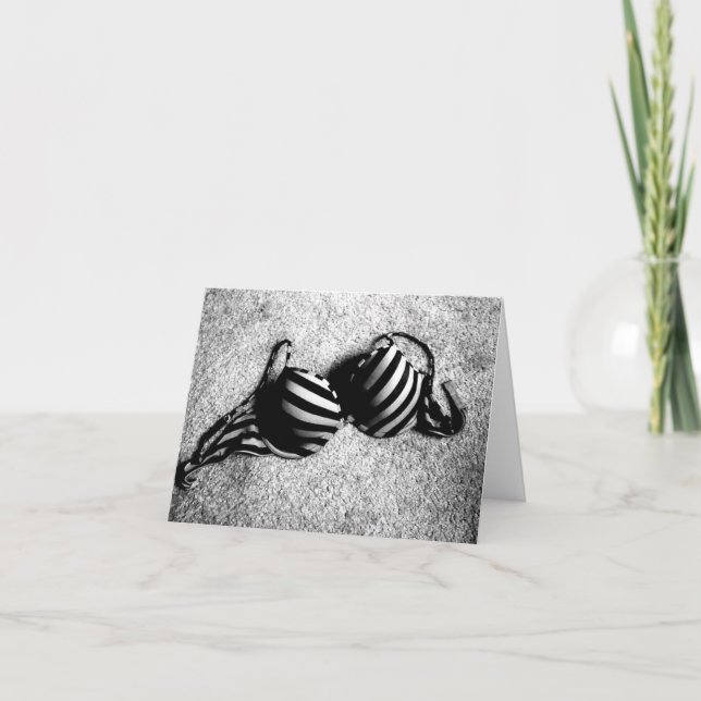 Cartão Black and White Bra notecard (Frente)