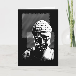 Cartão black and white buddha