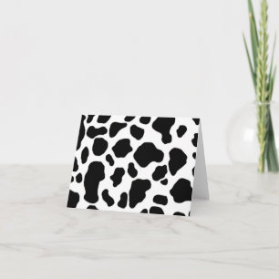 Cartão black and white cow print Note Card