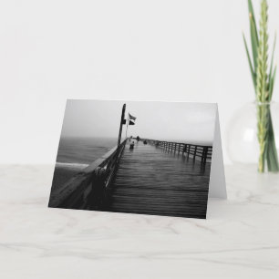 Cartão Black and White Flagler Beach pir Photograph Cards