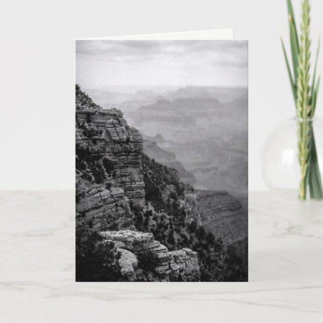 Cartão Black and White Grand Canyon Father's Day Card (Frente)