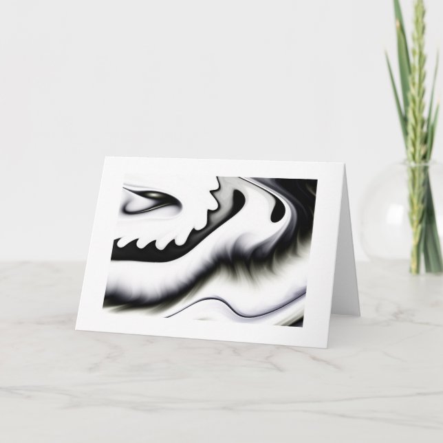 Cartão Black and White Greeting Card (Frente)