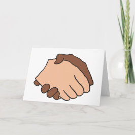 Cartão Black and White Handshake Anti-Racist