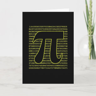 Cartão Black And Yellow Happy Pi Day 3.14