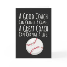 Black Baseball Coach Cards Sport Team Trainer 