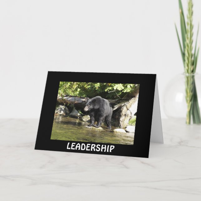 Cartão Black Bear LEADERSHIP Motivational Card (Frente)