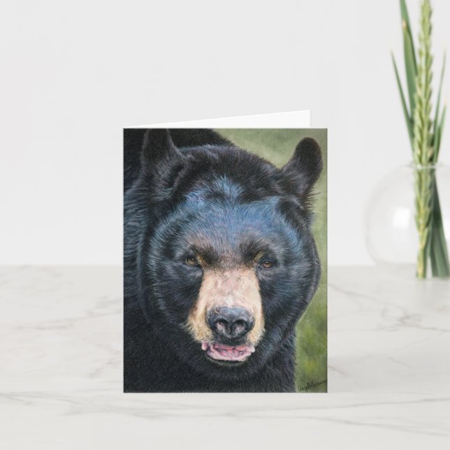 Cartão Black bear notecard (Frente)