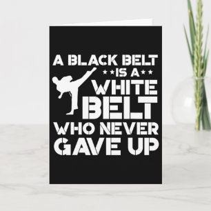 Cartão Black Belt Shirts Taekwondo Karate