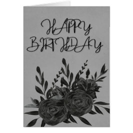 Cartão Black Blooms