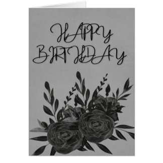Cartão Black Blooms