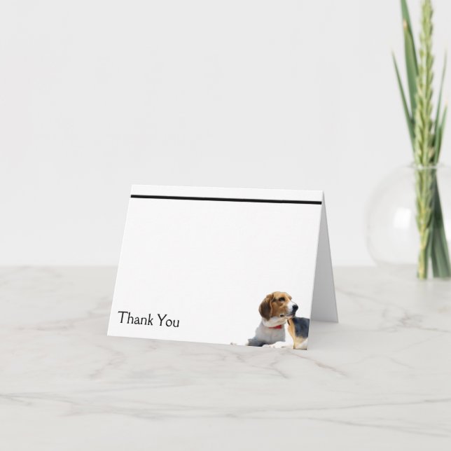 Cartão Black Brown and White Beagle Dog Note Card (Frente)