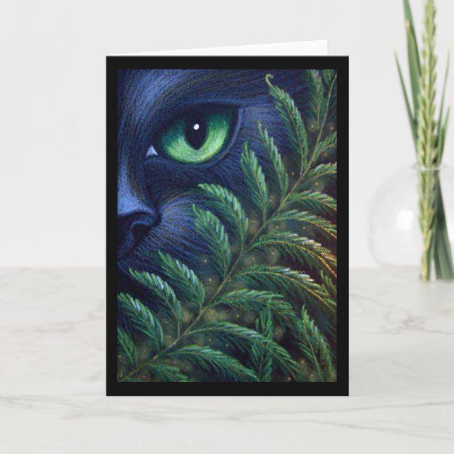 Cartão BLACK CAT & FERNS CUSTOMIZE Card (Frente)