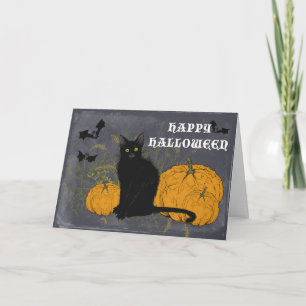 Cartão Black Cat Happy Halloween