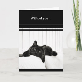 Cartão Black Cat I Miss You Card