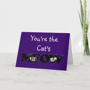 Cartão Black Cat's Eyes Greeting Cards