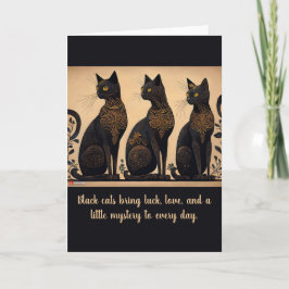 Cartão Black Cats Lover Folded Greeting Card