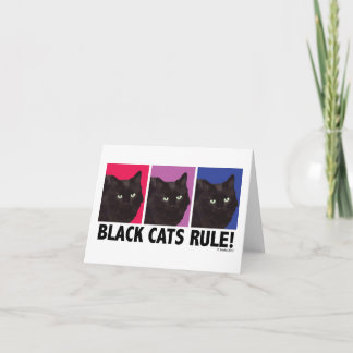 Cartão Black Cats RULE! Blank Card