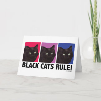 Cartão Black Cats RULE! Blank Card