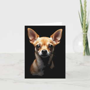 Cartão Black Chihuahua Dog Chihuahua Face