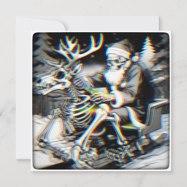 Cartão Black Christmas (trineo). (Frente)