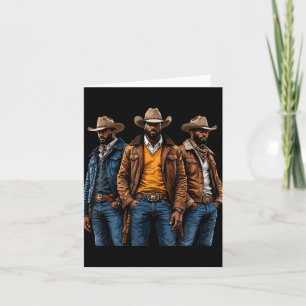 Cartão Black Cowboy Melanin African American Western Rode